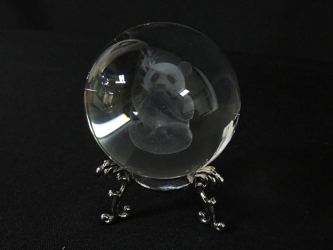 Panda in a Globe Figurine