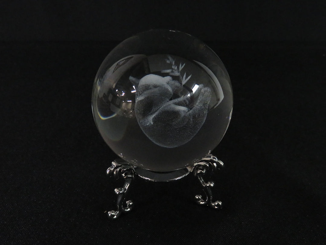 Panda in a Globe Figurine