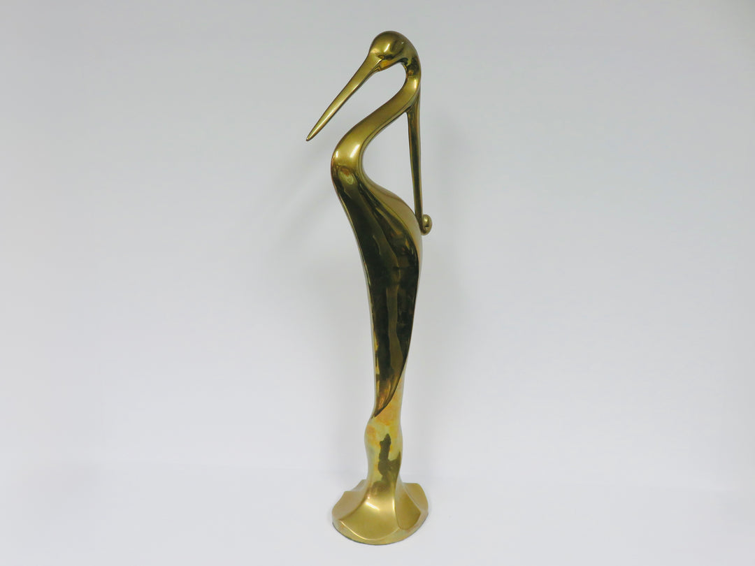 Brass Egret Figurine