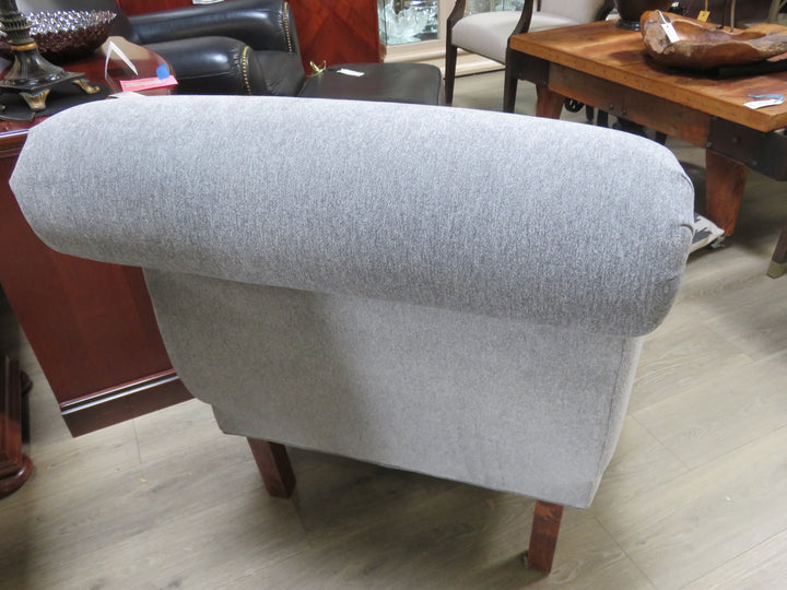 Armless Gray Upholstered Chair