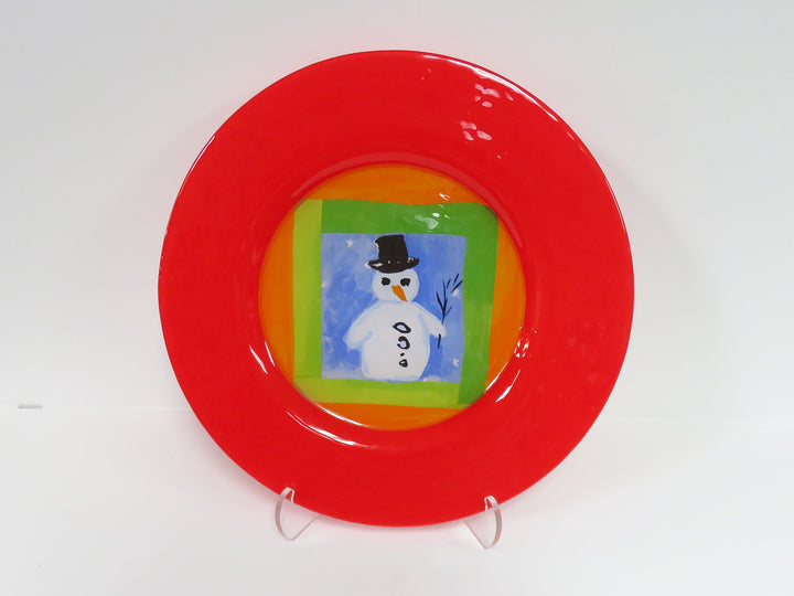 Crate & Barrel Snowman Platter