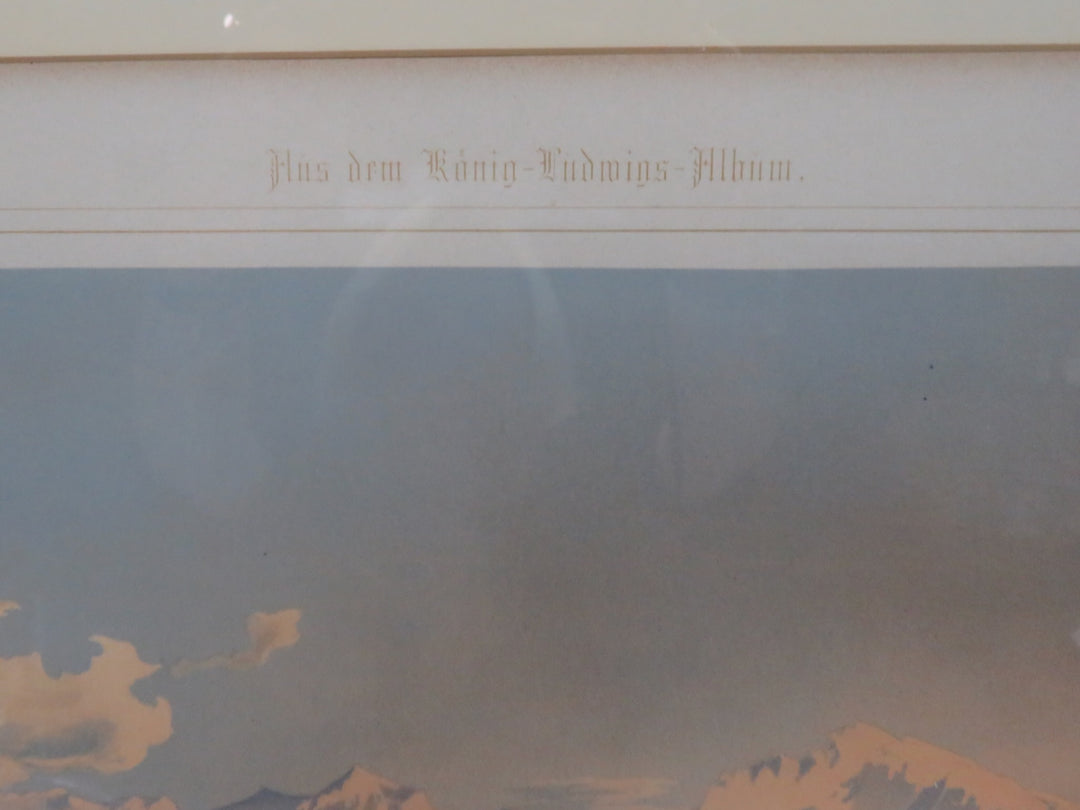 Antique German Landscape Print
