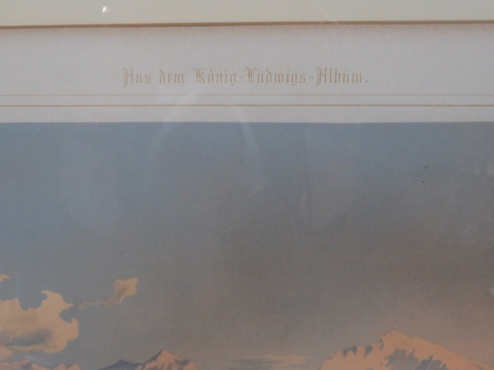 Antique German Landscape Print
