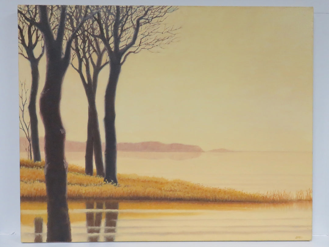 "Lakeside in Naples Yellow" Original Artwork