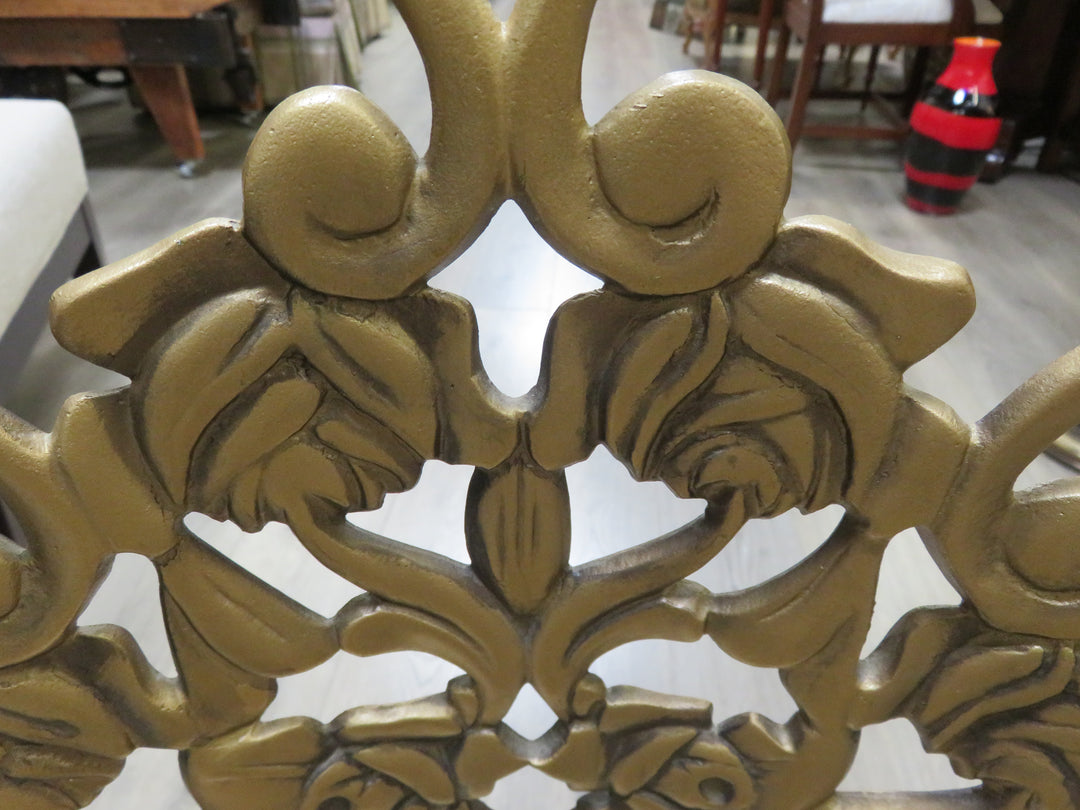 Vintage Ornate Metal Vanity Chair