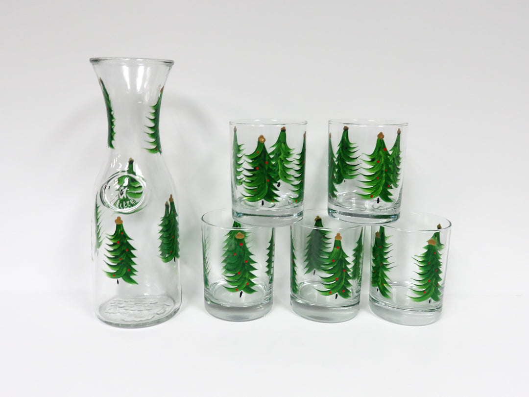 Christmas Decanter and Glasses