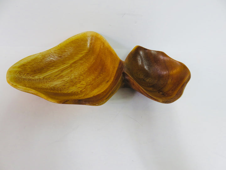 Monkey Pod Wood Divided Dish