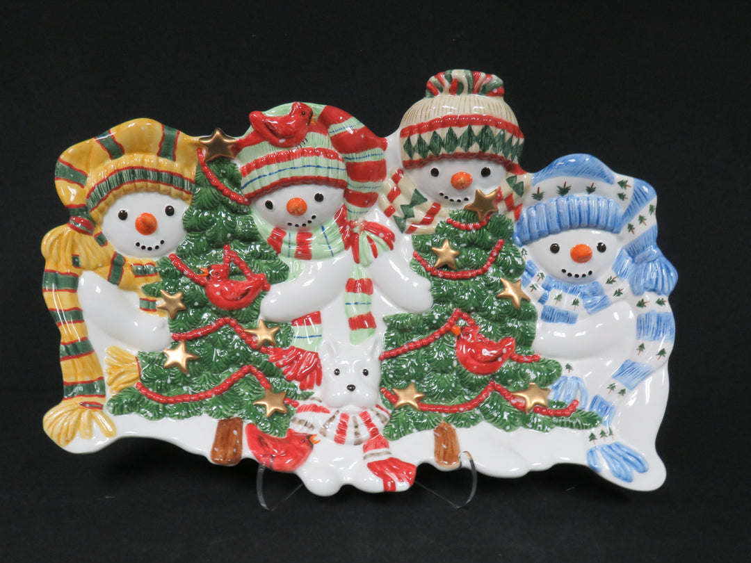 Fitz & Floyd Snowmen Platter