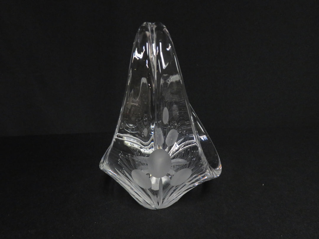 Freeform Signed Crystal Basket