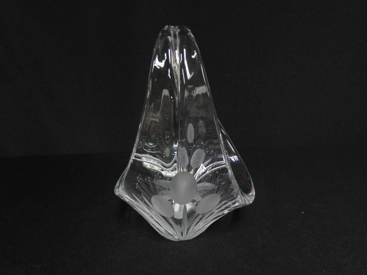 Freeform Signed Crystal Basket