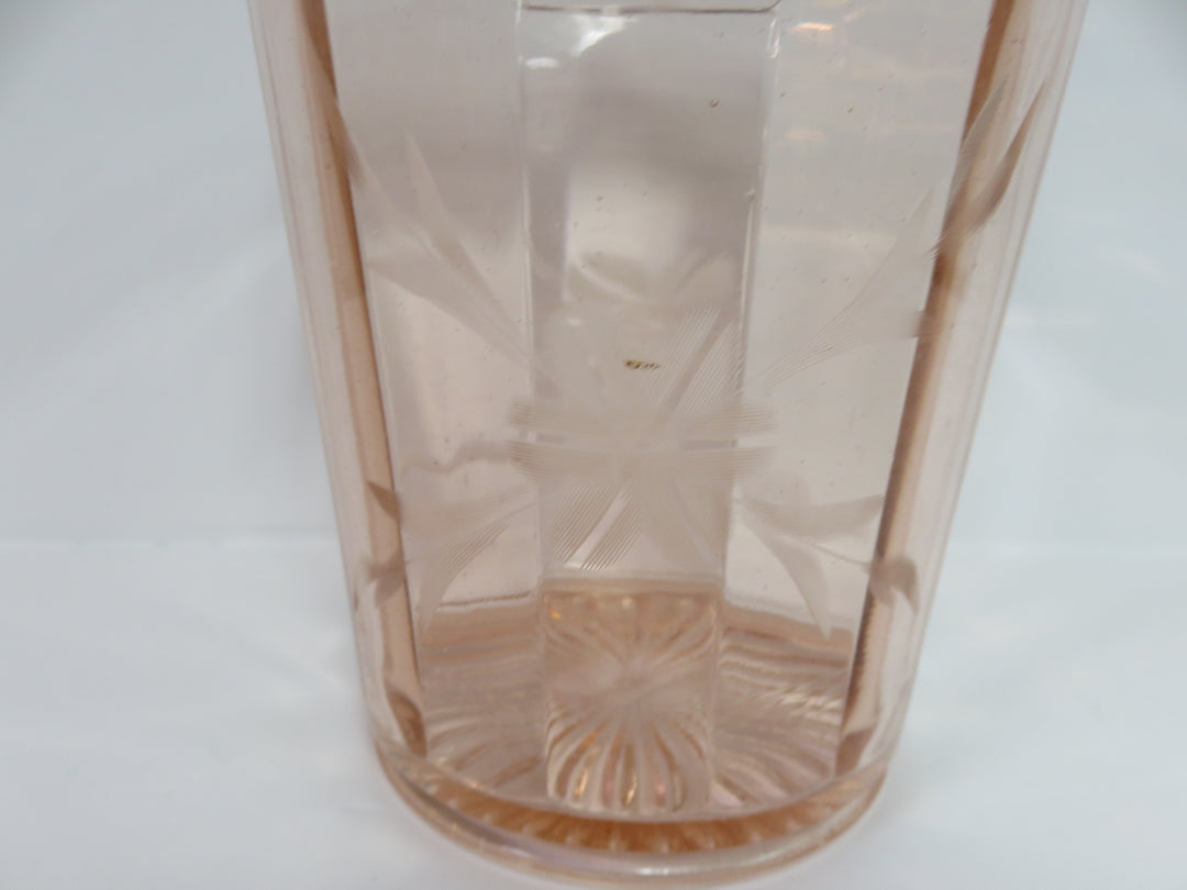 Pink Glass Ice Bucket