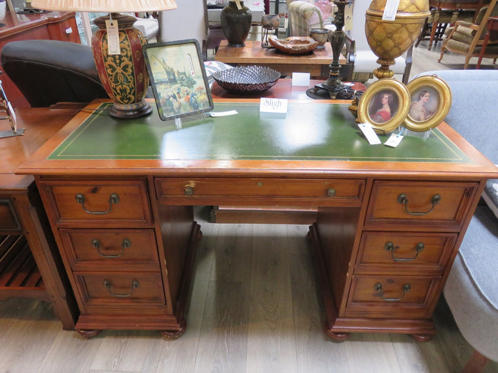 Sligh Leather Topped Executive Desk