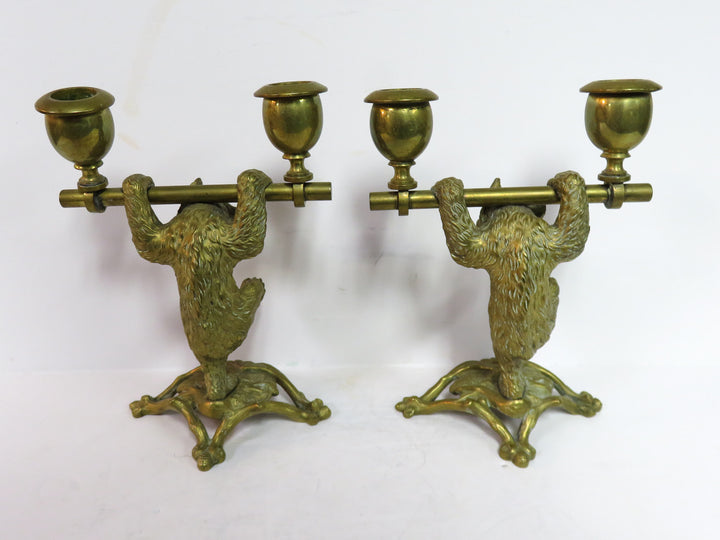 Unique Dancing Bear Candleholders