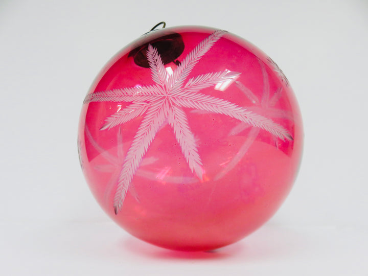 Rose Colored Glass Ornament