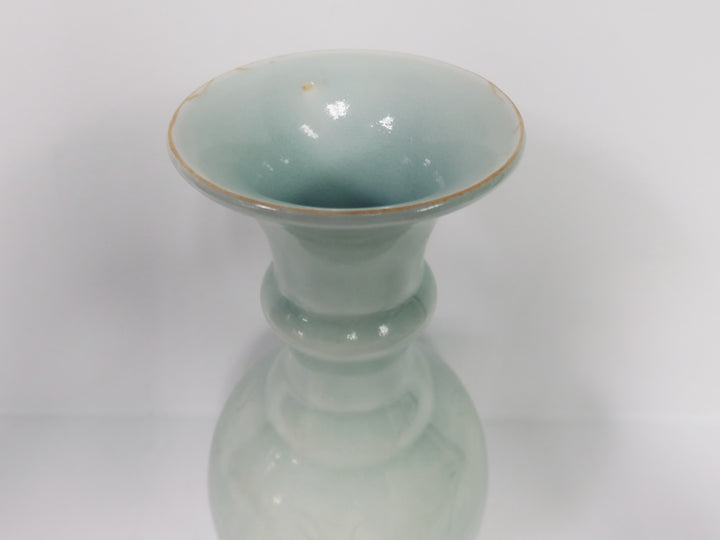 Embossed Celedon Vase