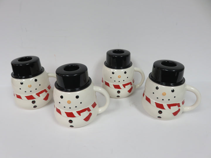 Williams Sonoma Snowman Mugs