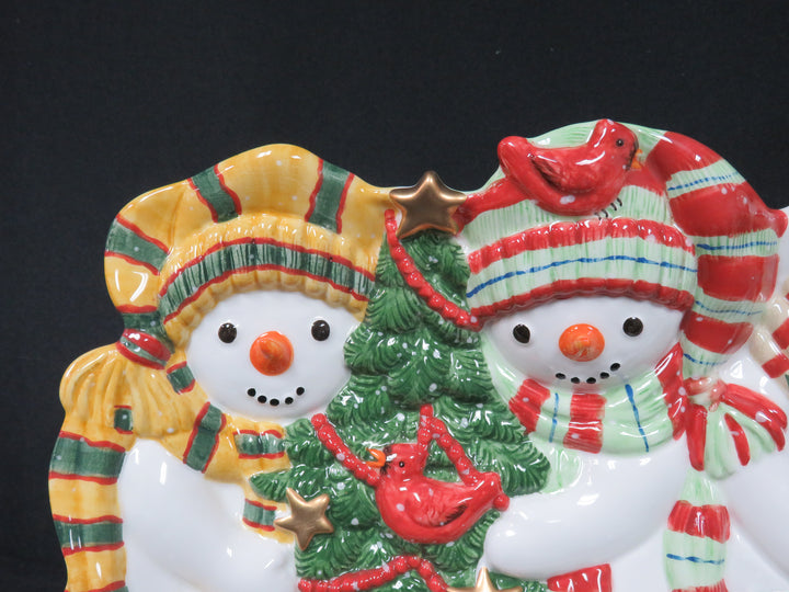 Fitz & Floyd Snowmen Platter