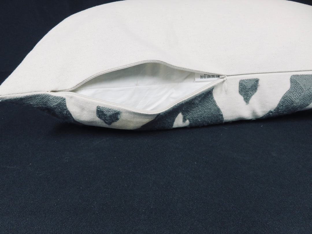 Bernhardt Gray & Cream Throw Pillow