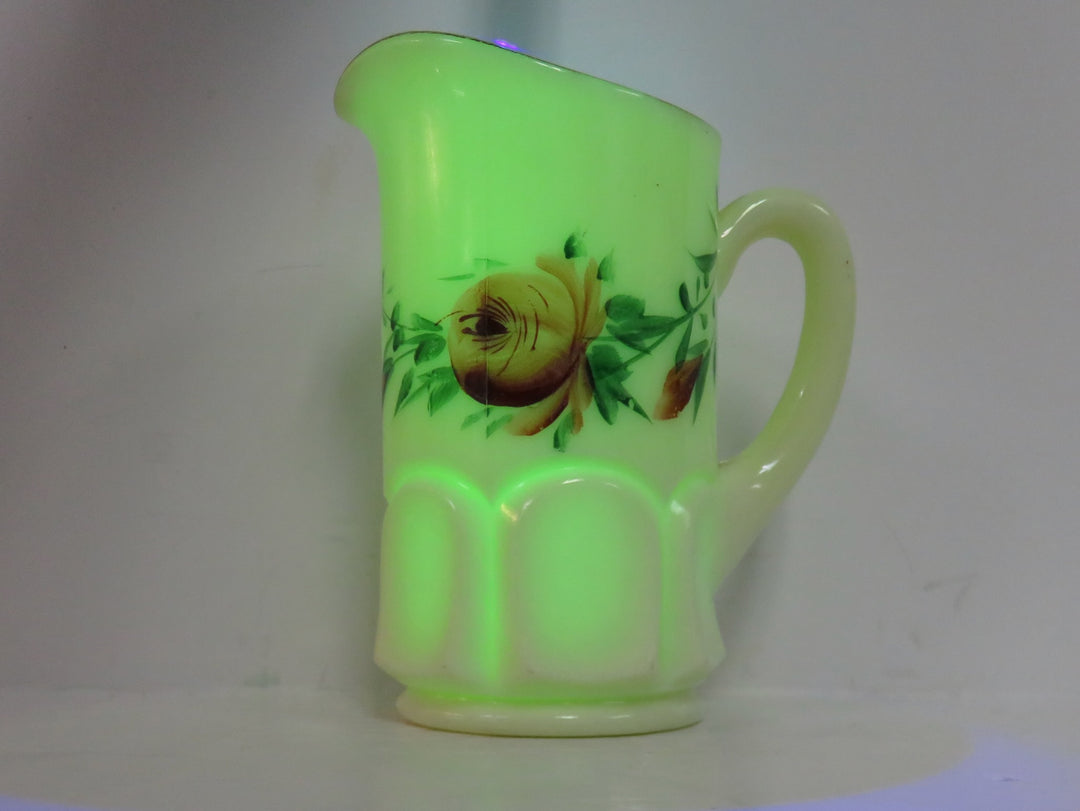 Custard Uranium Glass Pitcher