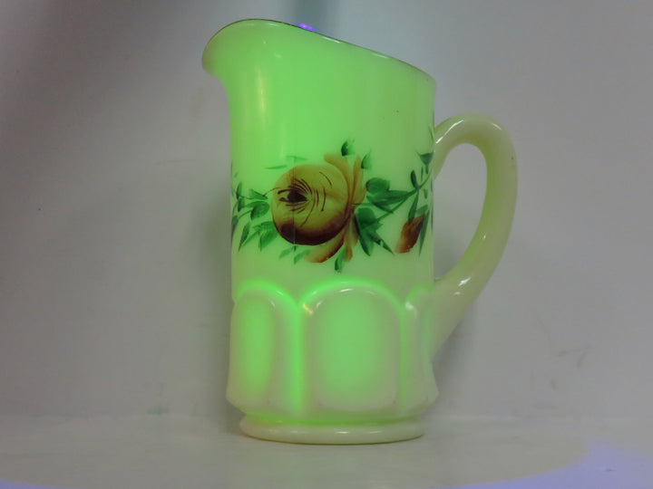 Custard Uranium Glass Pitcher