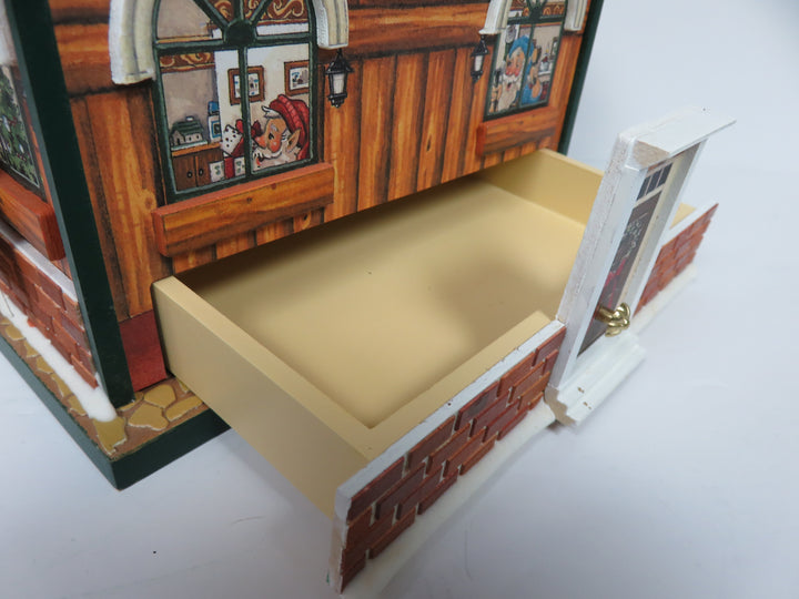 Santa's Workshop Hinged Music Box