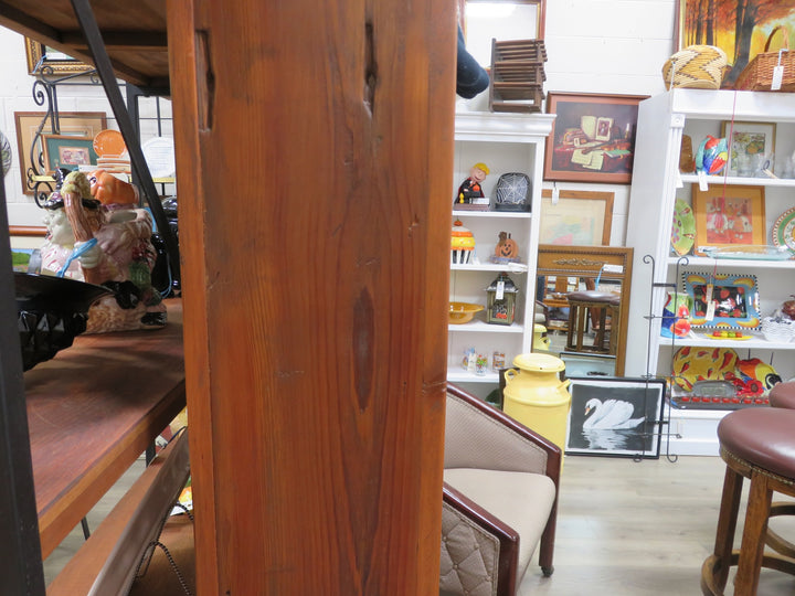 Artisan Crafted Rustic Plank-Back Bookcase