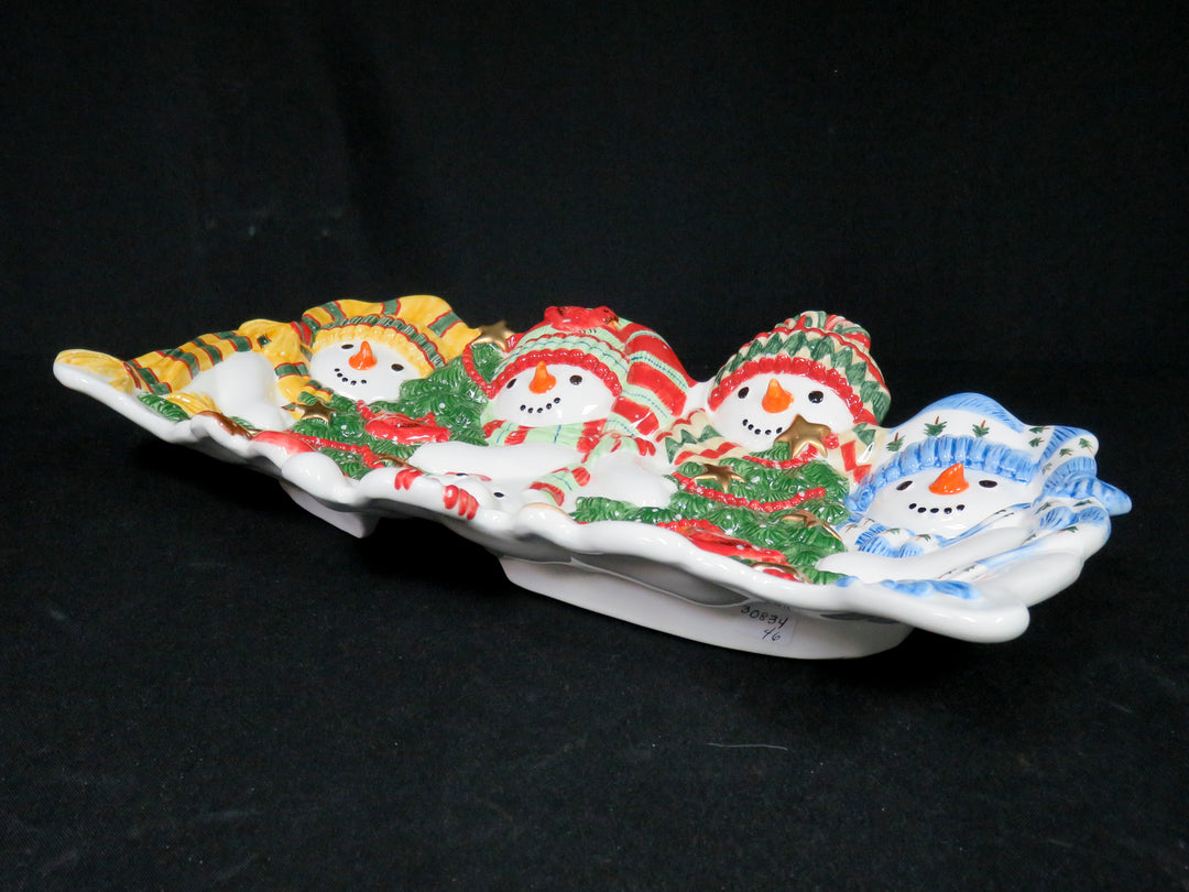 Fitz & Floyd Snowmen Platter