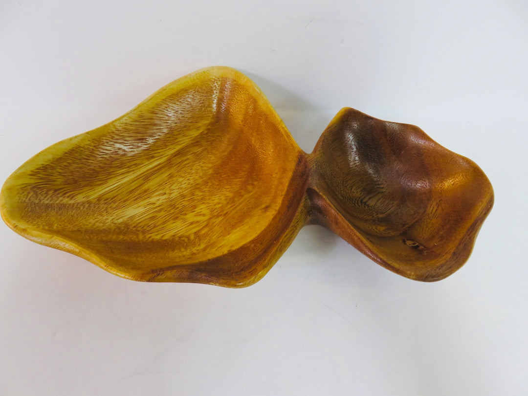 Monkey Pod Wood Divided Dish