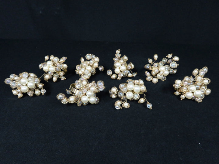 Gold and Pearl Napkin Rings