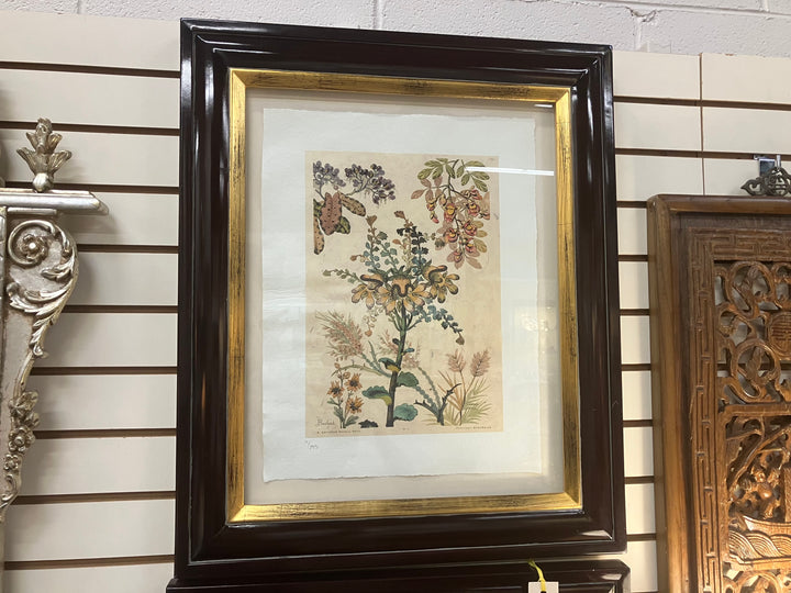 Hand Tinted Fantasy Floral Print Plate I