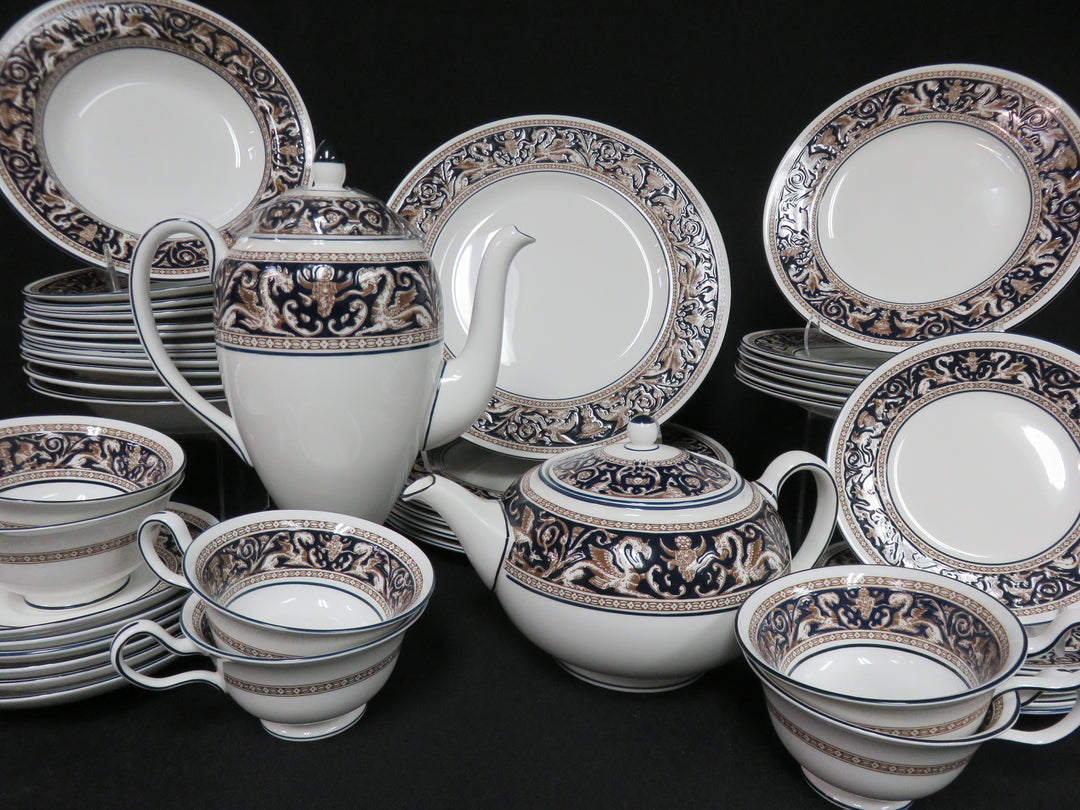 Wedgwood Florentine Dark Blue China Set
