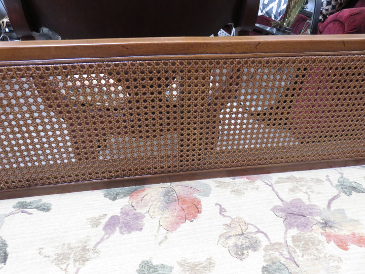 Hardwood Caned Bench