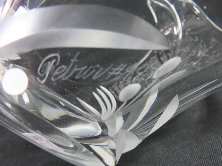 Freeform Signed Crystal Basket