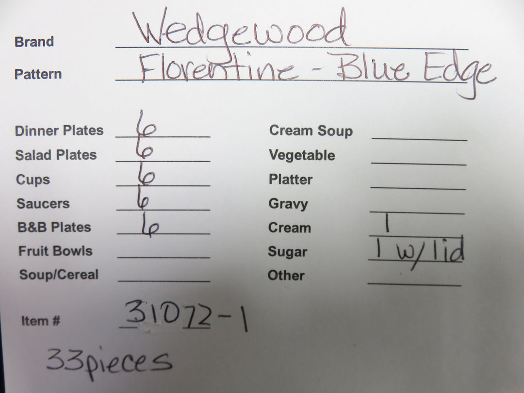 Wedgwood Florentine Cobalt China Set