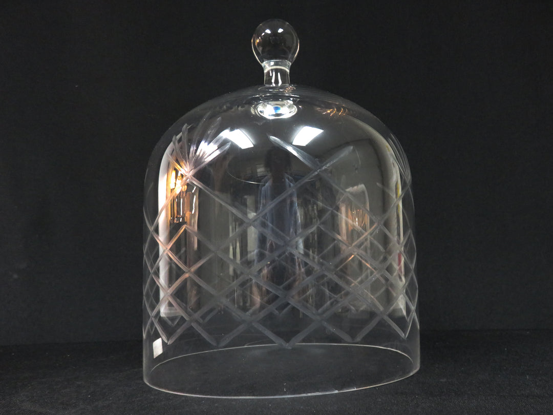Tall Etched Glass Cloche