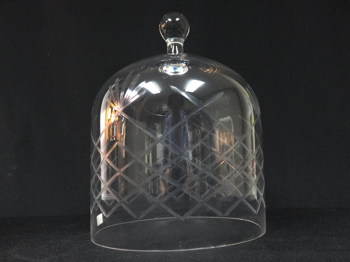 Tall Etched Glass Cloche