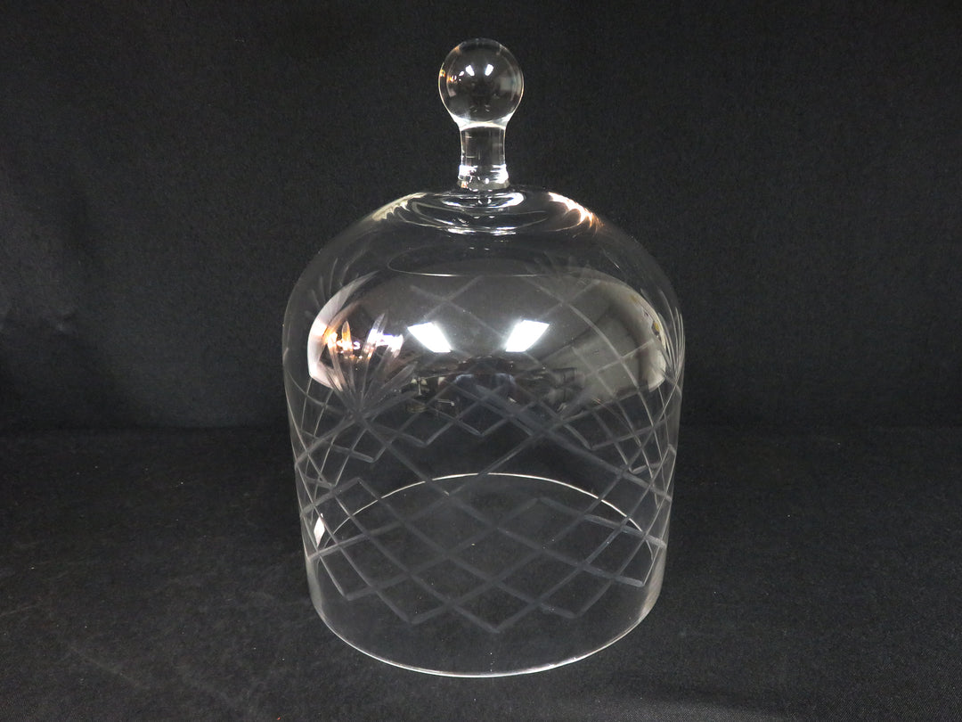Tall Etched Glass Cloche
