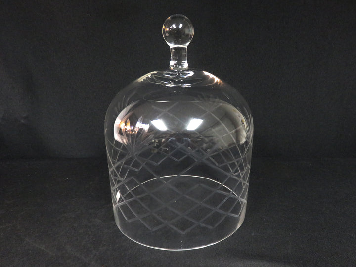 Tall Etched Glass Cloche