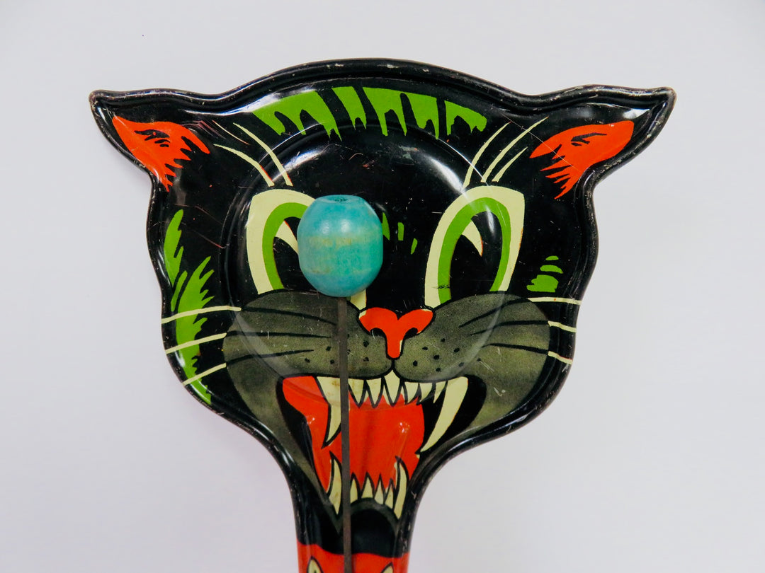 Vintage Tin Halloween Cat Clacker