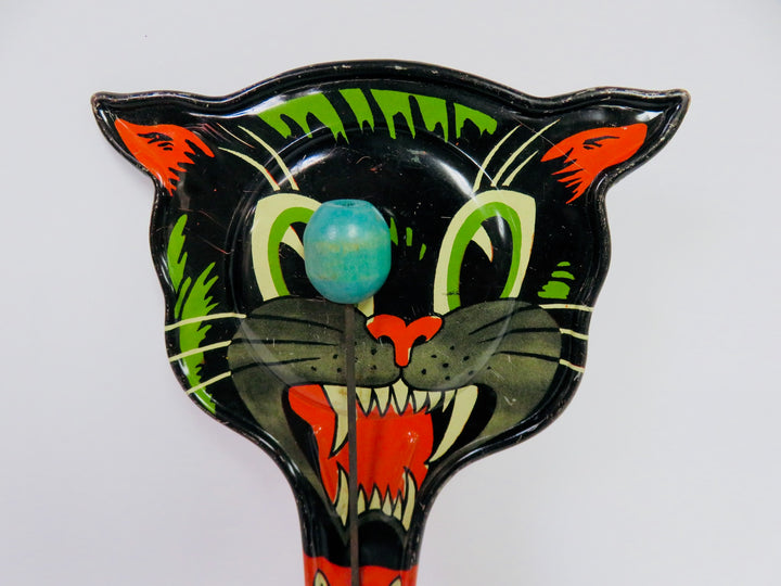 Vintage Tin Halloween Cat Clacker