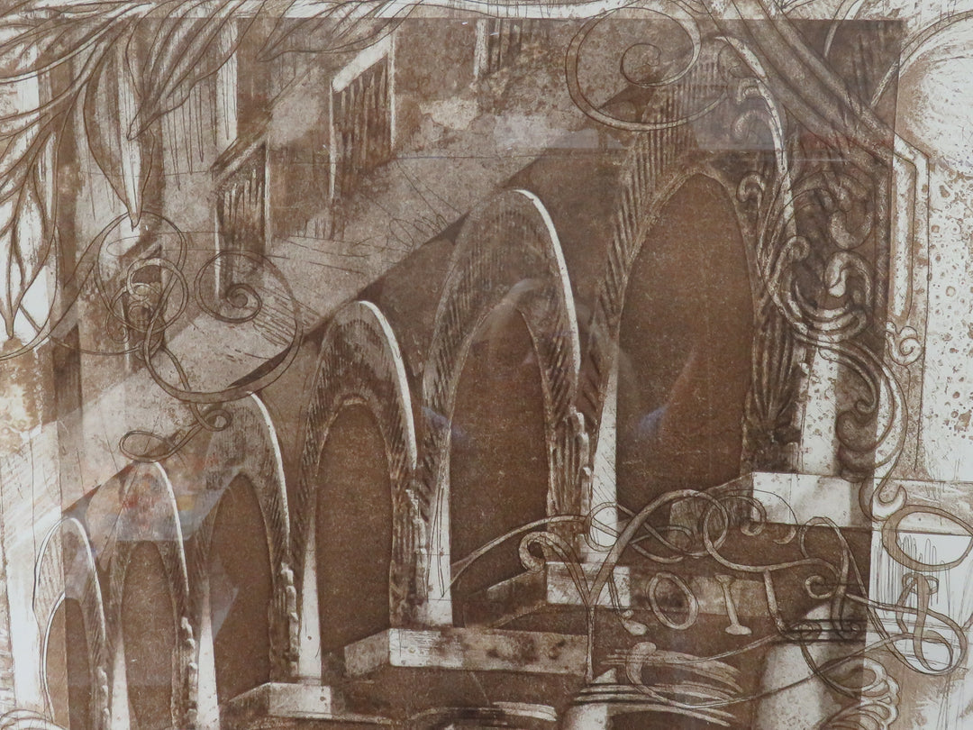 Paris Architectural Etching Print