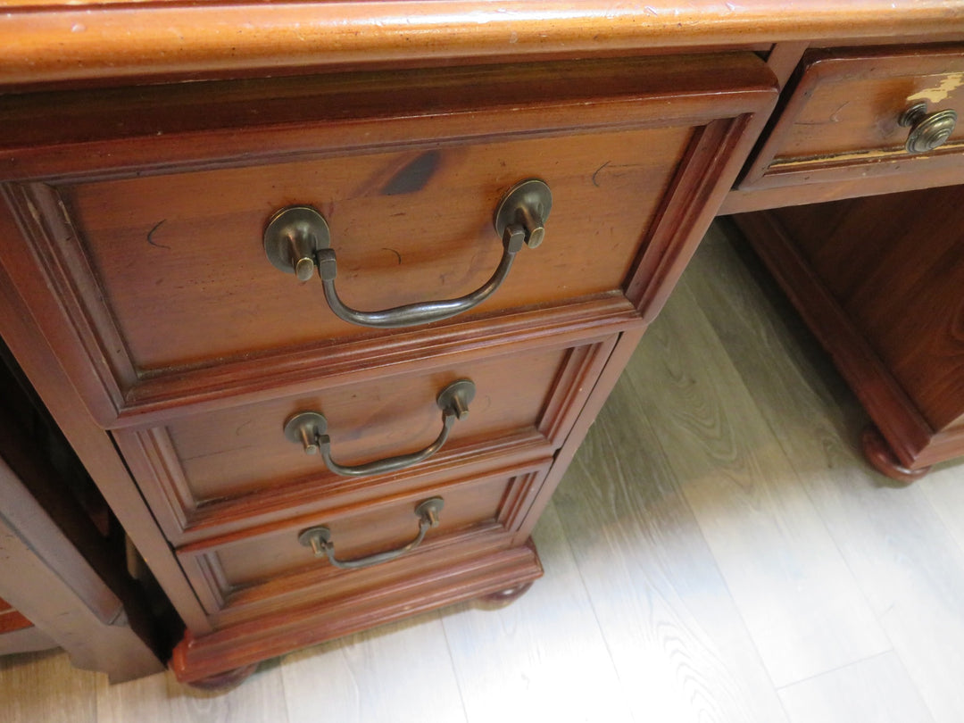 Sligh Leather Topped Executive Desk