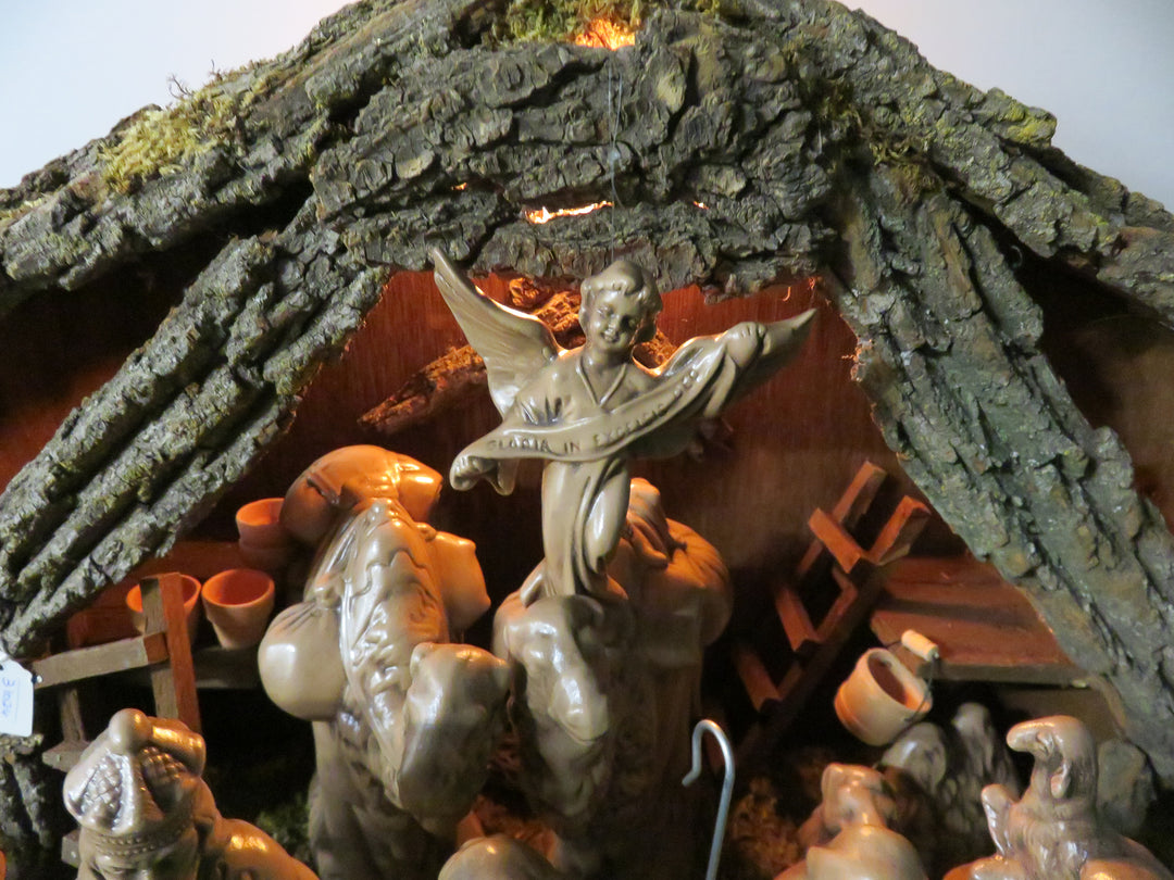 Ceramic Illuminated Nativity Set