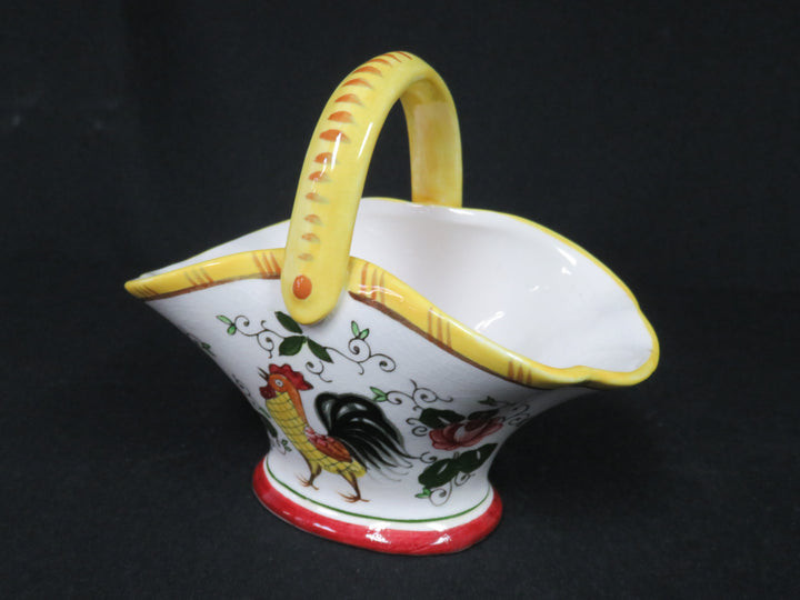 Hand Painted Ceramic Basket