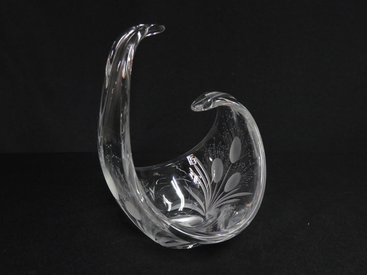 Freeform Signed Crystal Basket