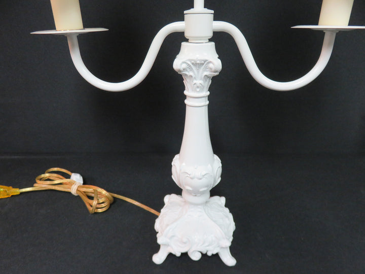 White Double Armed Table Lamp