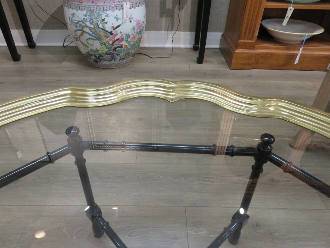 Hollywood Regency Faux Bamboo Coffee Table