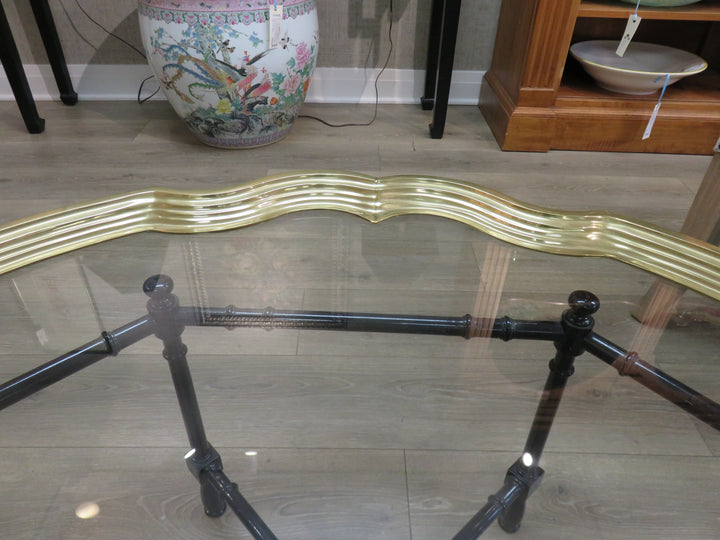 Hollywood Regency Faux Bamboo Coffee Table