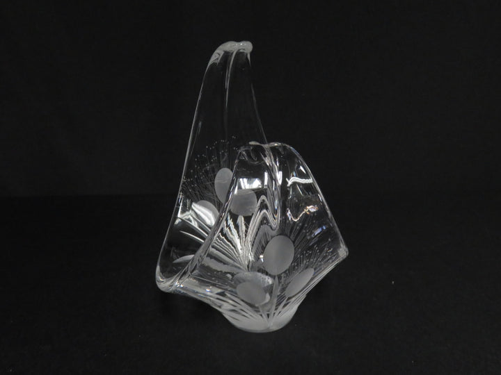 Freeform Signed Crystal Basket