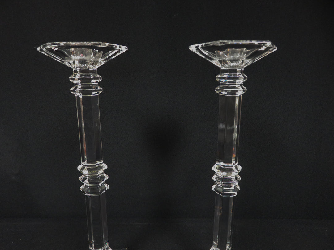 Pair Glass Candlesticks